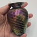 The Glass Eye Studio Mt. St. Helen Ash Vase signed 1989 Feathered Iridescent