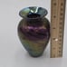 The Glass Eye Studio Mt. St. Helen Ash Vase signed 1989 Feathered Iridescent