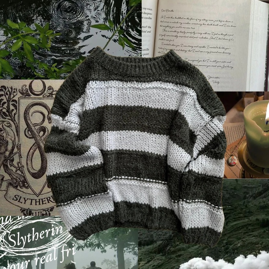 Harry Potter The Common Room Slytherin Knit Sweater - (Small/Medium)