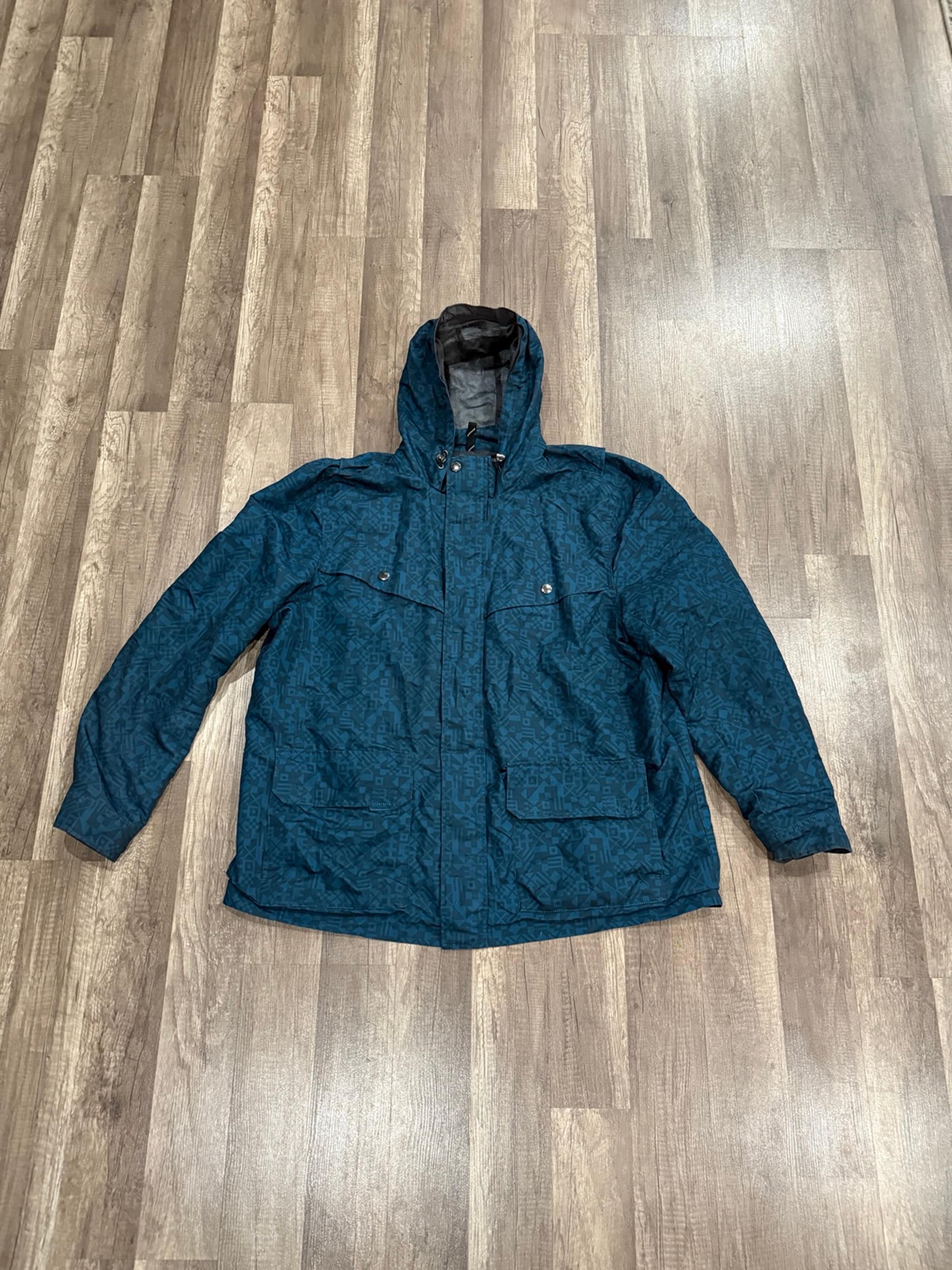 Lands End Jacket Women XL Blue Midweight Full Zip Lined Pockets Coat Unique
