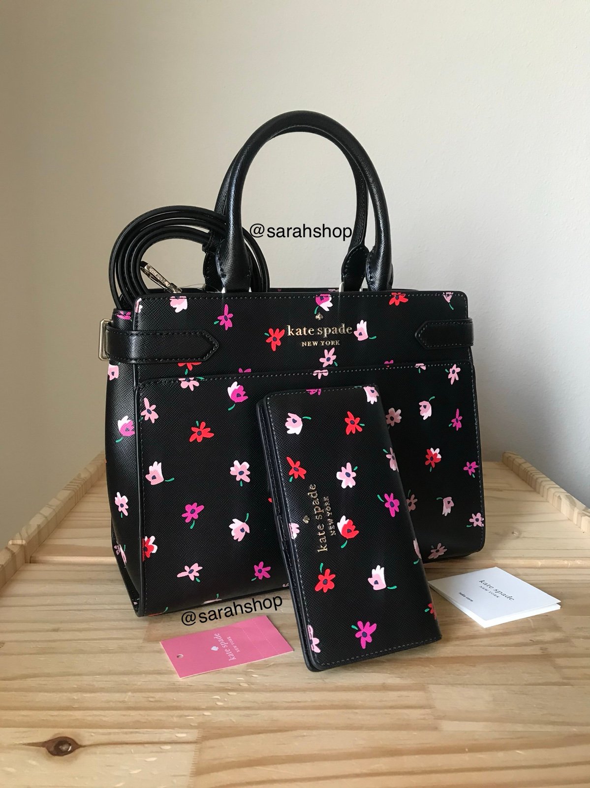 Kate Spade Staci ditsy buds Medium Satchel Set