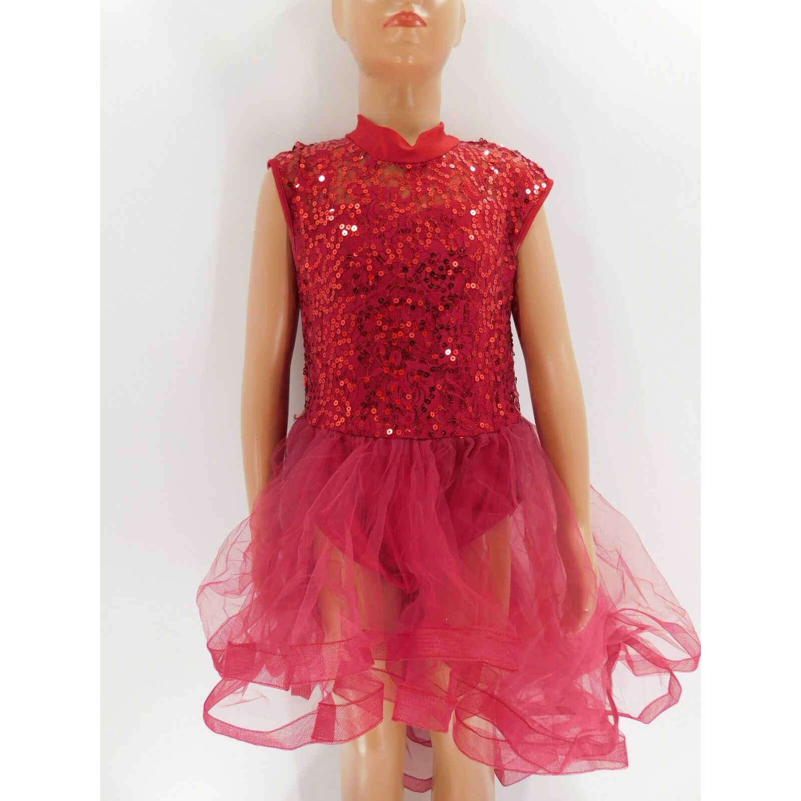 Dance Costume Iefiel Iefiel Red tutu Red Medium Child Ballet Tutu Tap Spandex S