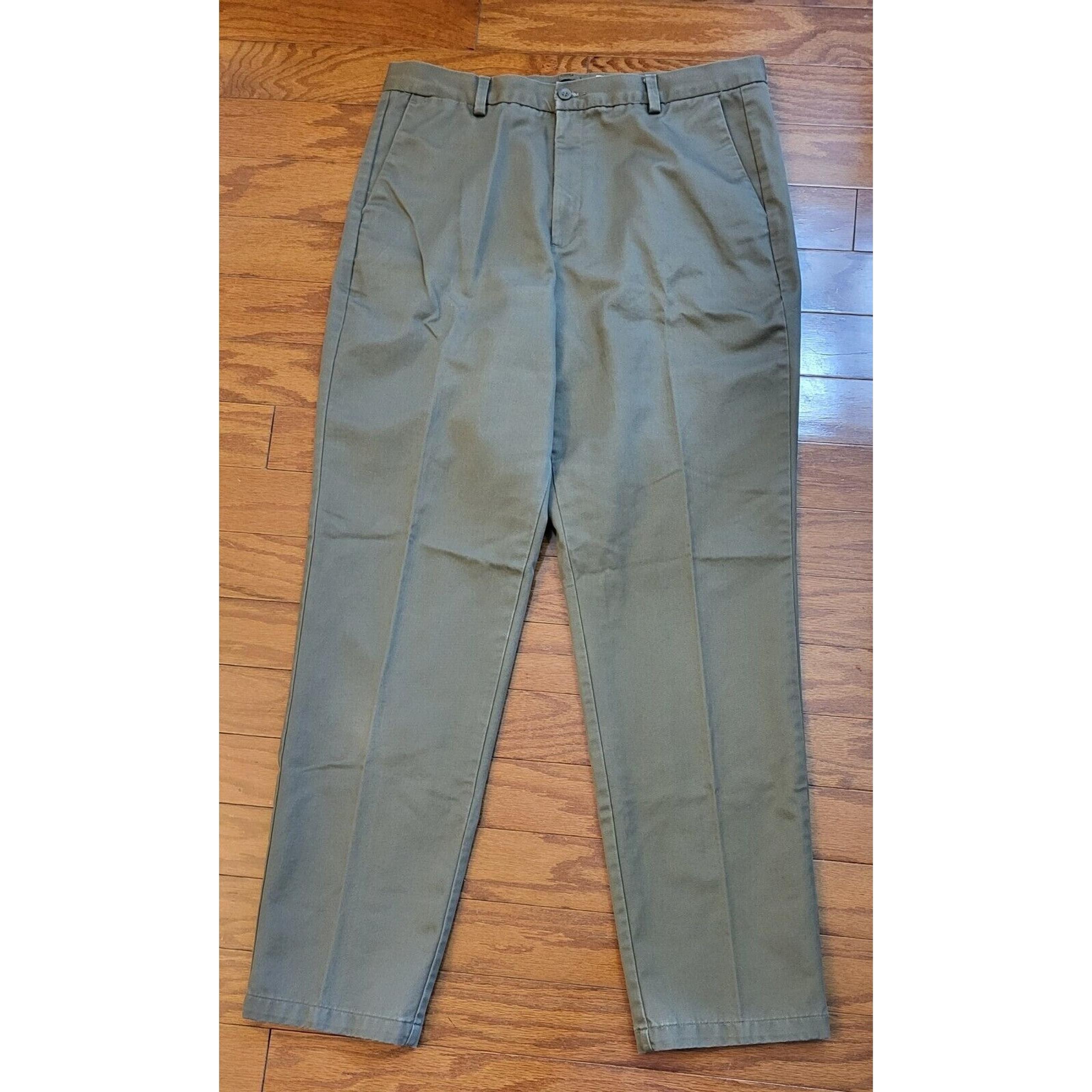 Dockers Brown Khaki Slacks Women’s Size 16 Long High Rise Pants 100% Cotton