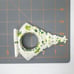 Set Speckled Christmas Tree Divided Tray and 8 Napkin Rings Ceramic ONE REPAIRED
