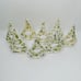 Set Speckled Christmas Tree Divided Tray and 8 Napkin Rings Ceramic ONE REPAIRED