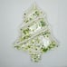 Set Speckled Christmas Tree Divided Tray and 8 Napkin Rings Ceramic ONE REPAIRED