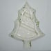 Set Speckled Christmas Tree Divided Tray and 8 Napkin Rings Ceramic ONE REPAIRED