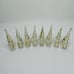 Set Speckled Christmas Tree Divided Tray and 8 Napkin Rings Ceramic ONE REPAIRED