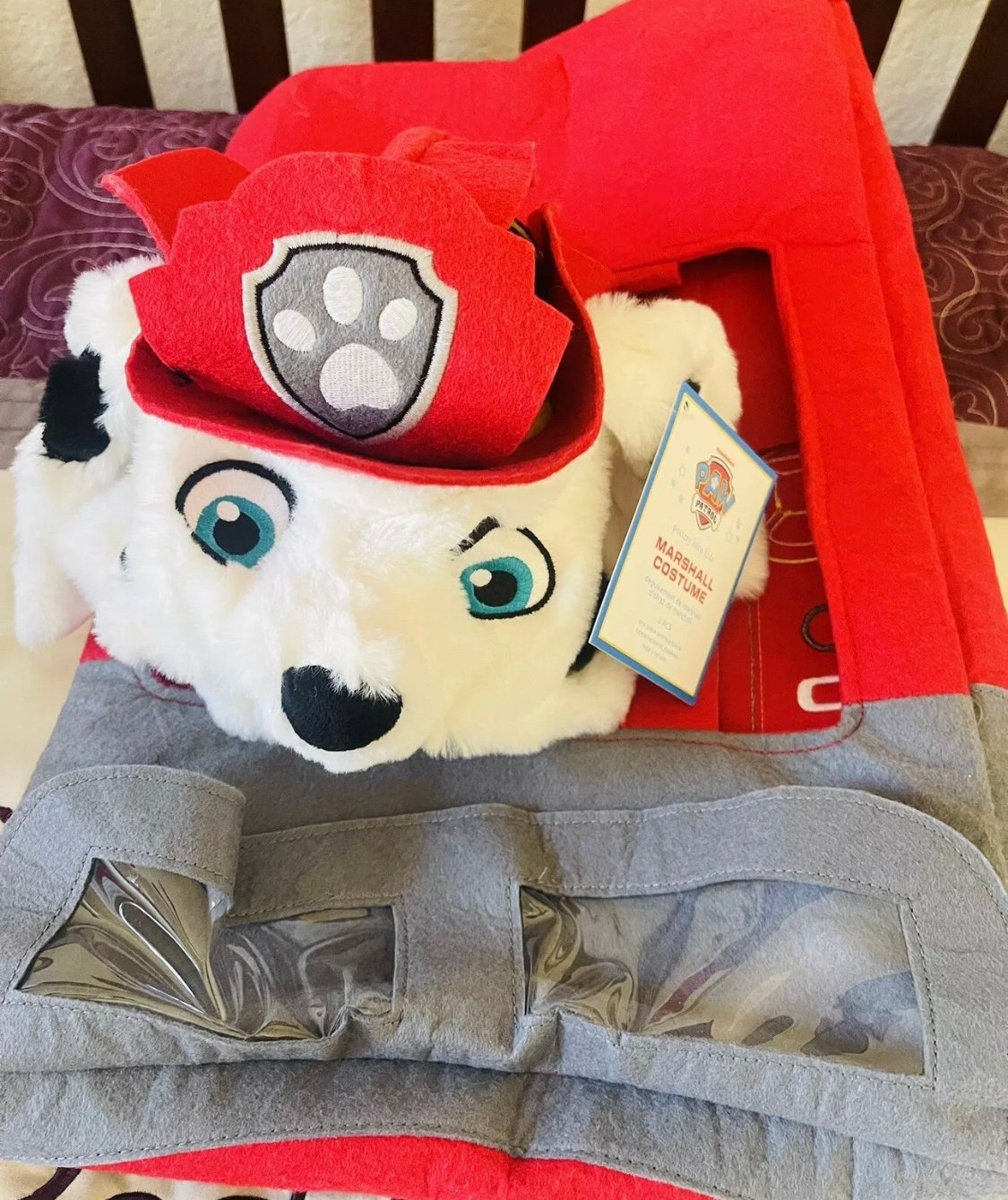 Pottery Barn PAW Patrol Marshall Dog 2PC Fire Fighter 3D Costume sz M (4-6) NWT