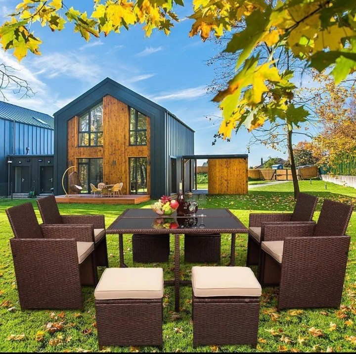 Outdoor Patio Sofa Set Rattan Wicker