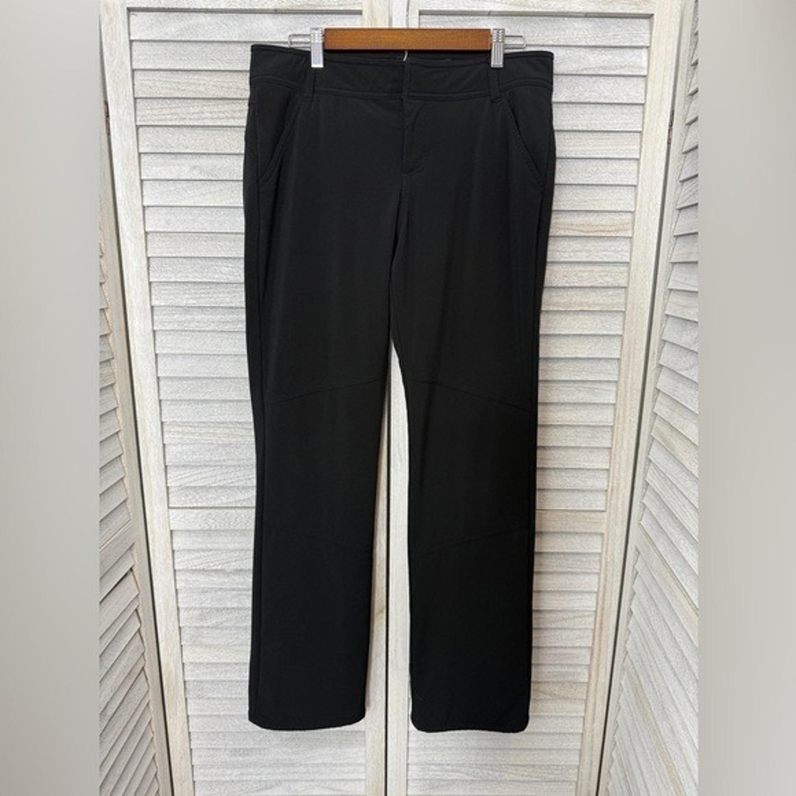 Prana Fleece Lined Soft Shelled Dress Pants Black Size 8 Women’s
