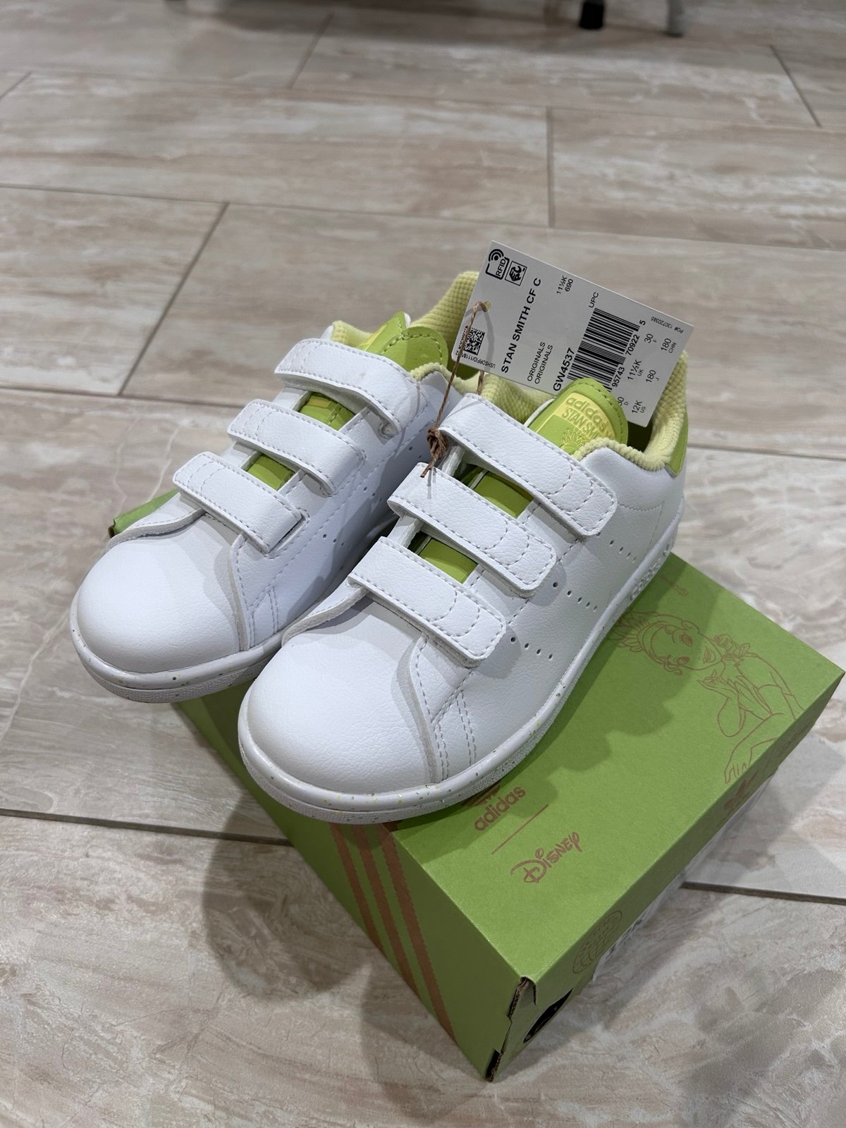 NIB Adidas Stan Smith Girl Size 12 Princess TIANA