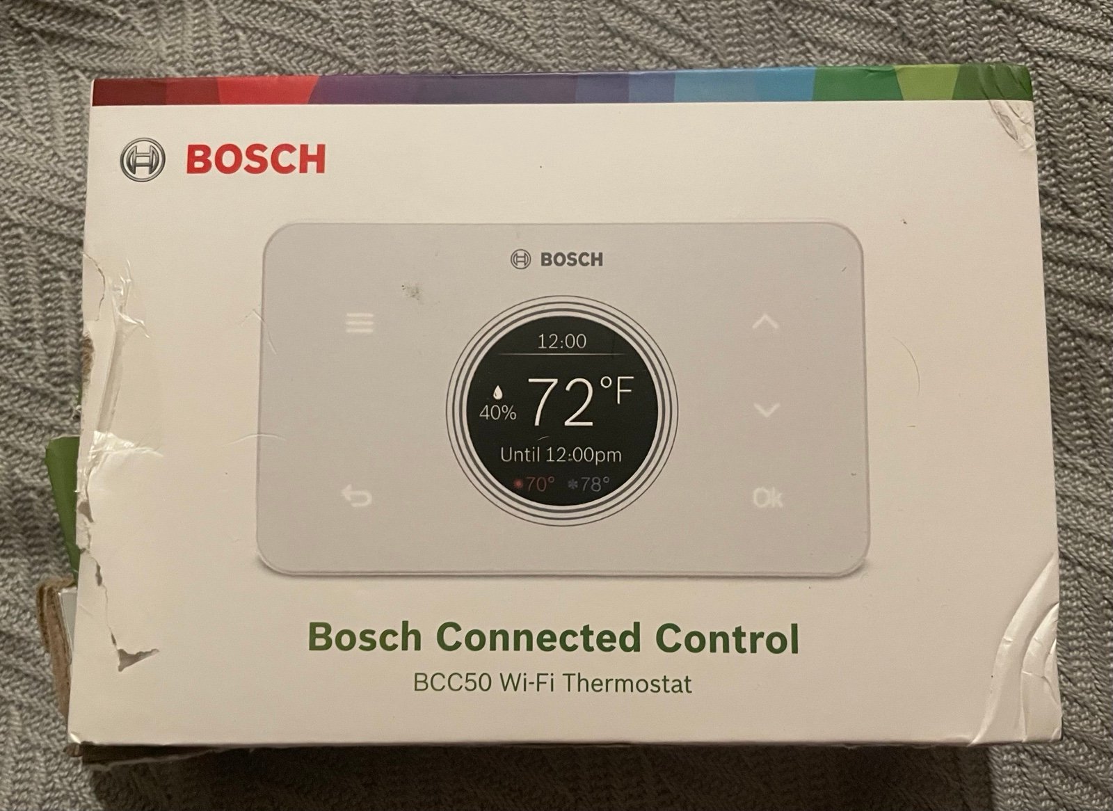 Bosch WiFi thermostat Compatible w/ Alexa &Google, All-in-One, touch screen.