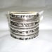 AMRITA SINGH BANGLE BRACELETS #626 - SILVERTONE & BLUE- SZ-6 (NEW)