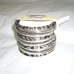 AMRITA SINGH BANGLE BRACELETS #626 - SILVERTONE & BLUE- SZ-6 (NEW)