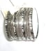 AMRITA SINGH BANGLE BRACELETS #626 - SILVERTONE & BLUE- SZ-6 (NEW)