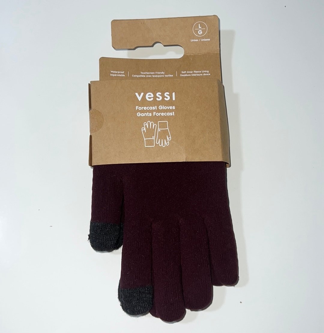 Vessi Waterproof Forecast Gloves in Mahogany- Large