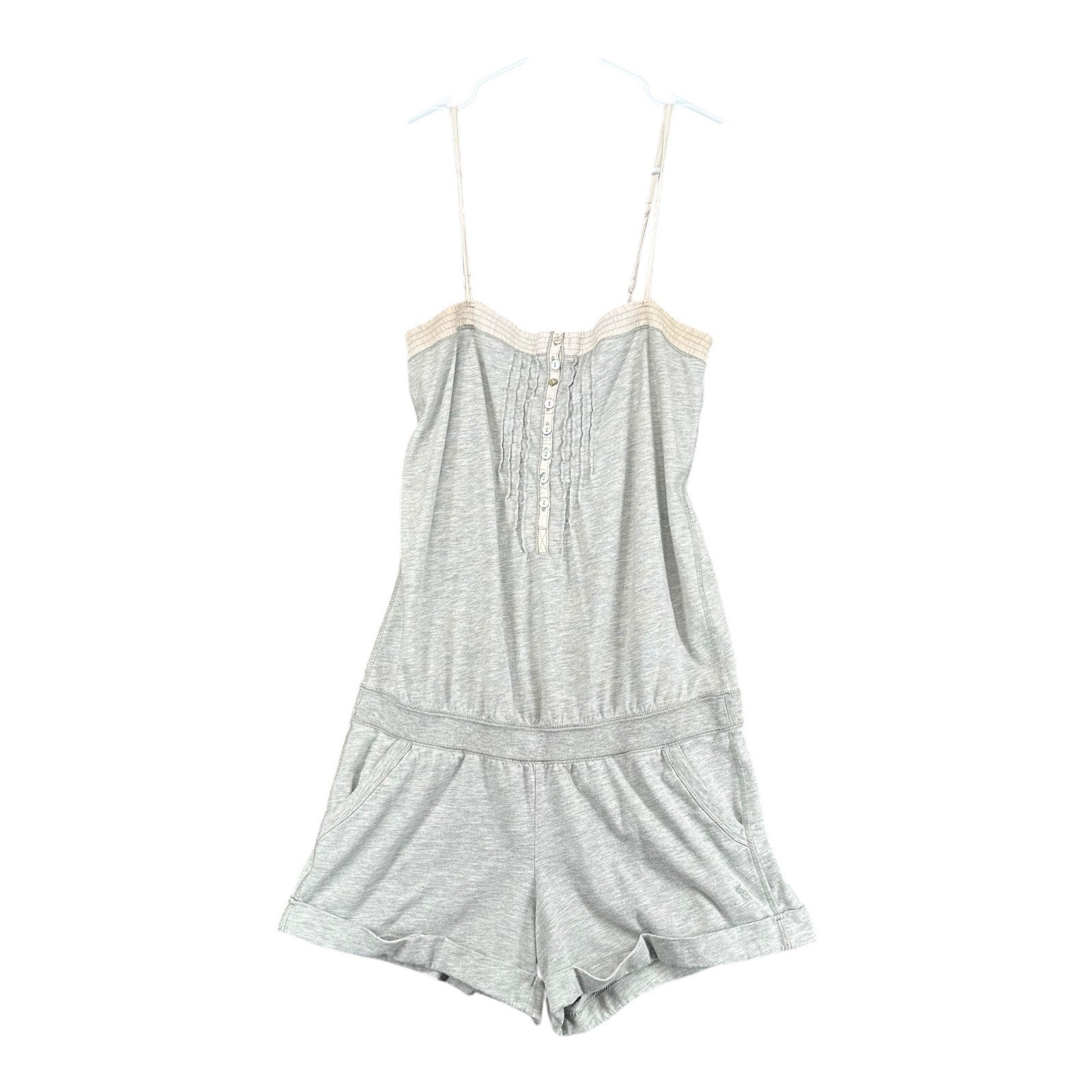 Abercrombie & Fitch Women's L Large Gray Romper Cozy Comfy Sleep