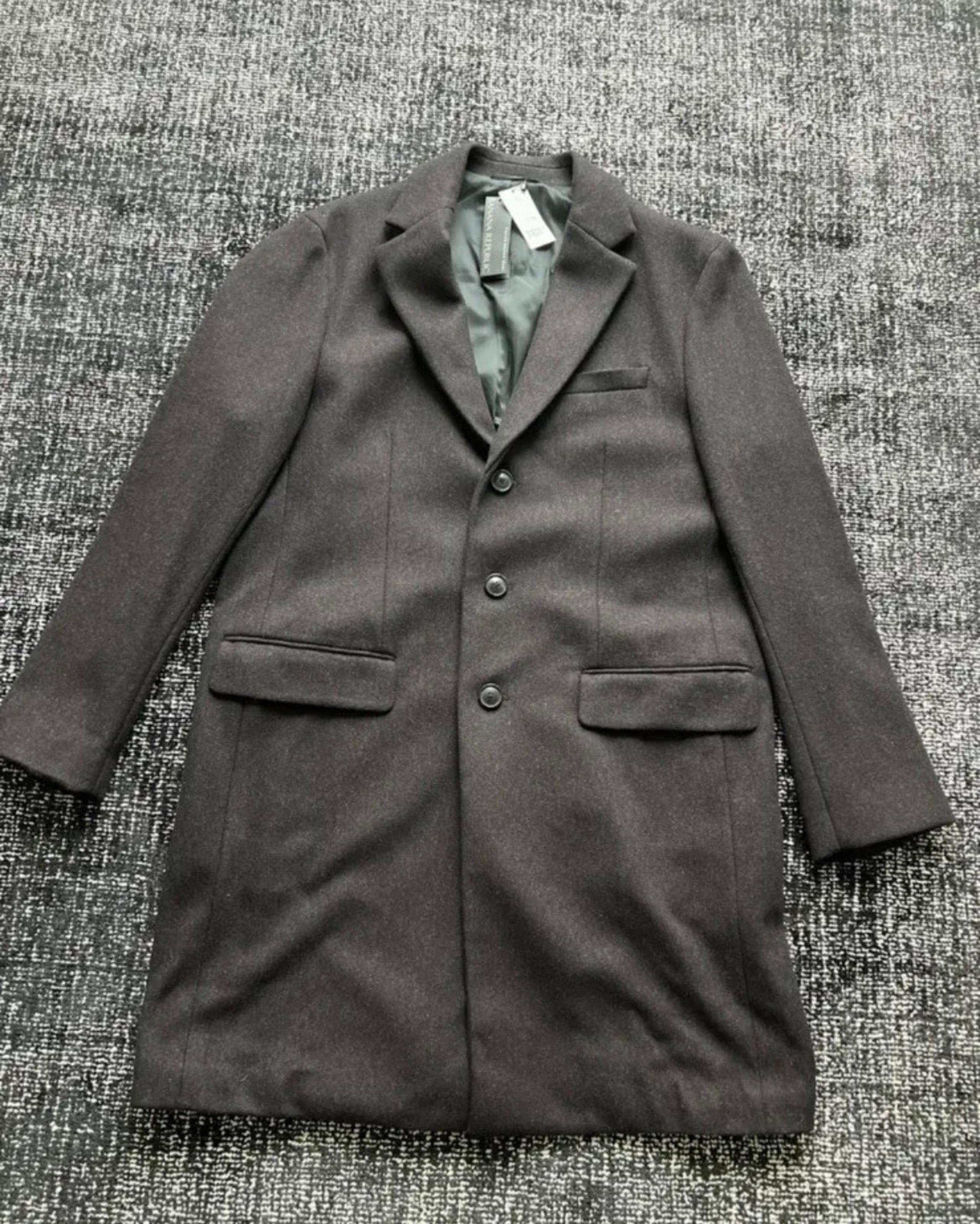 NWT Banana Republic Italian Melton Wool Peacoat Men's Classic Brown Coat Size L