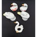 Vintage Goose Duck Ceramic Salt & Pepper Shakers & Napkin Ring -C4