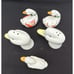 Vintage Goose Duck Ceramic Salt & Pepper Shakers & Napkin Ring -C4