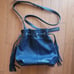 American Eagle Leather Bucket Bag (Blue)