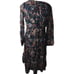 Elena Baldi women dress XS black multicolor formal elegant date fairy grunge