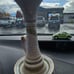 Floral Beige Candle Holder Signed