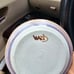 Floral Beige Candle Holder Signed