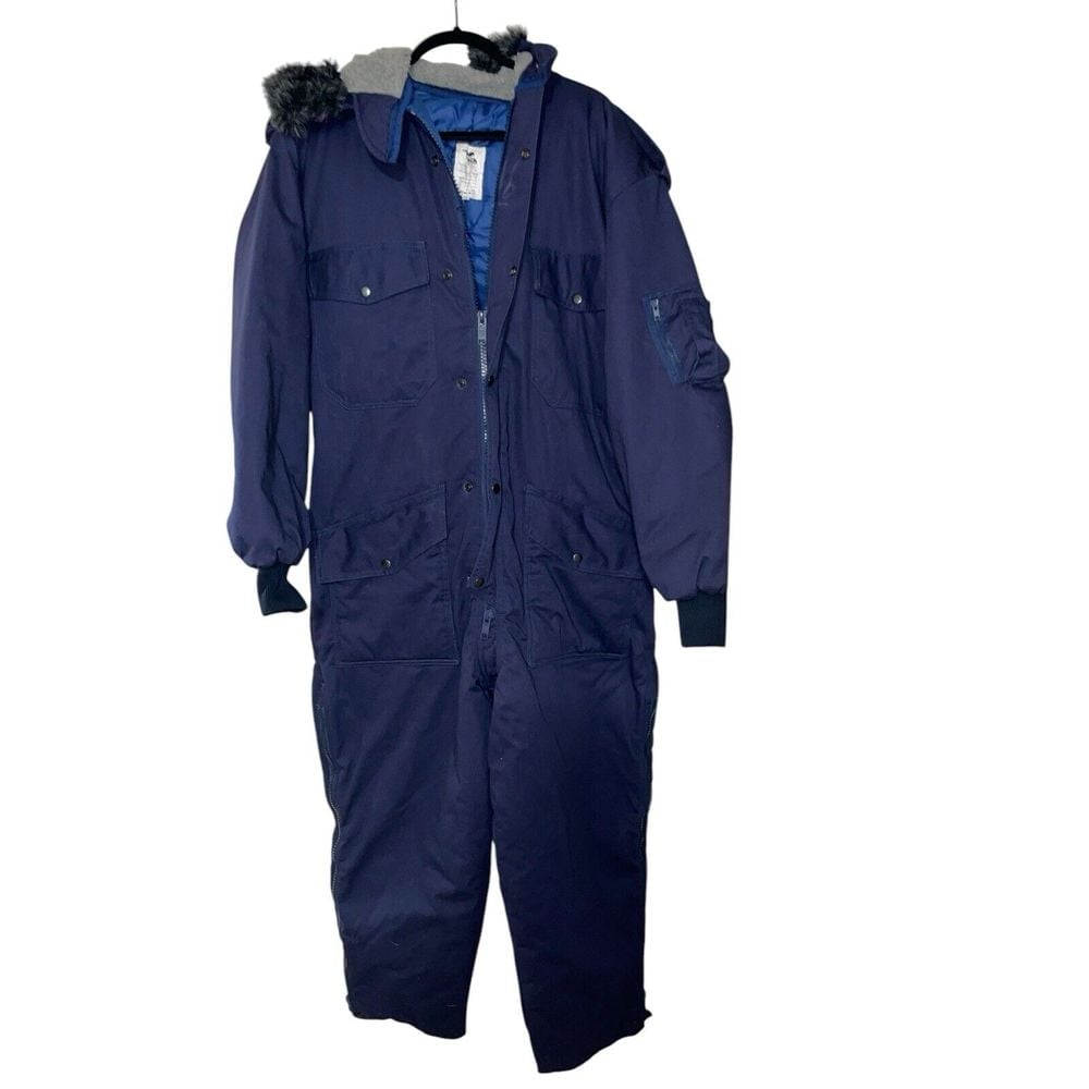 ZIZH Military Snow Suit Men's L Fully Insulated Very Thick Heavy, Sherpa Hood