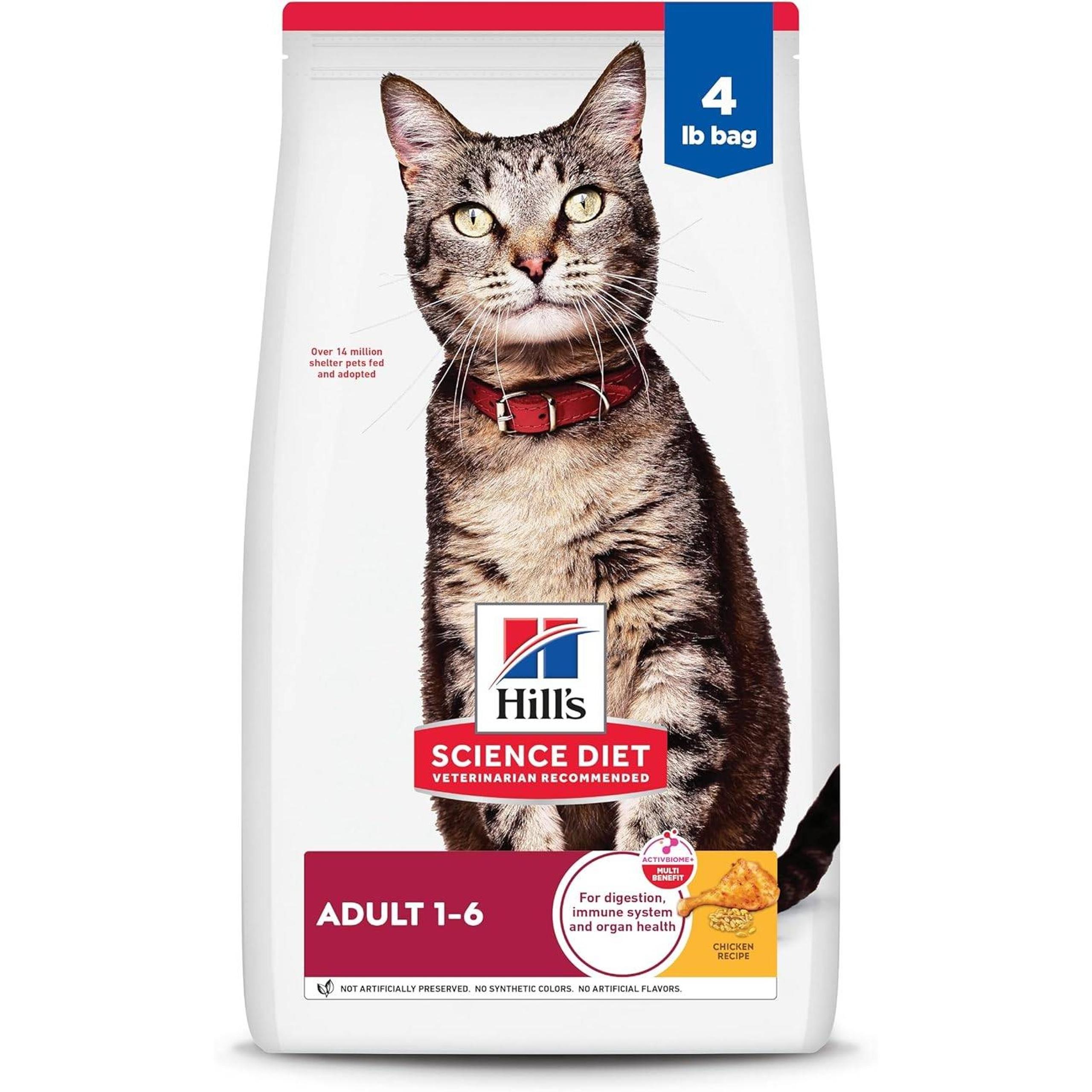 Hill's Science Diet Adult Chicken Recipe Cat Food 4 lb Bag