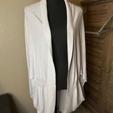 Lululemon Light Gray Stillness Wrap Shrug Cardigan Cocoon Viscose Silk One Size