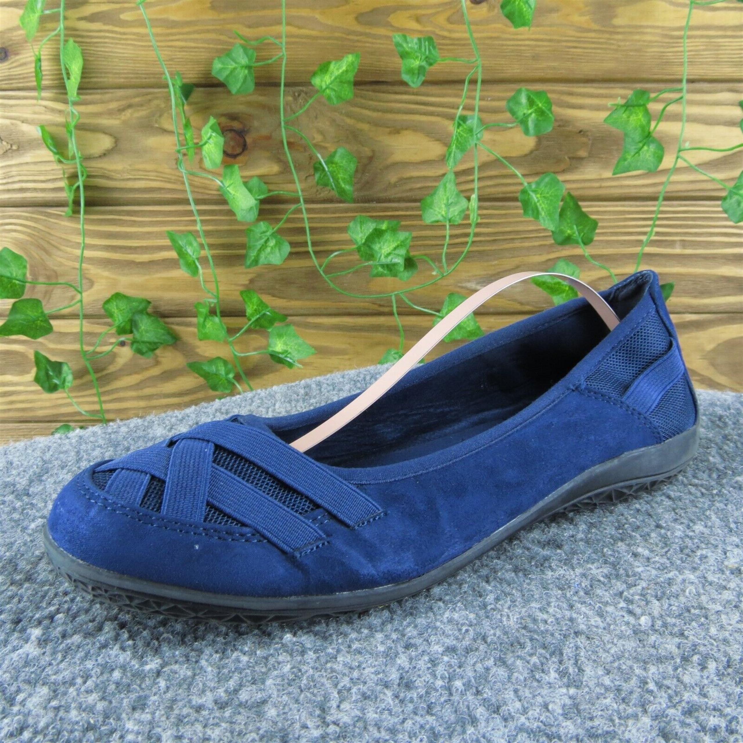 Laura Scott Women's Flat Blue Fabric Size 8.5M Gently Used 2025