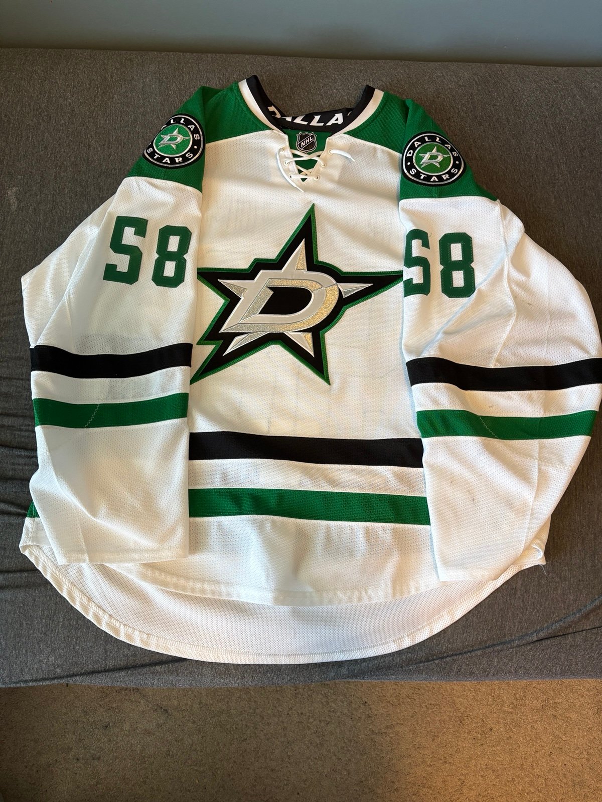 Dallas Stars 2014-2015 game worn Reebok jersey #58