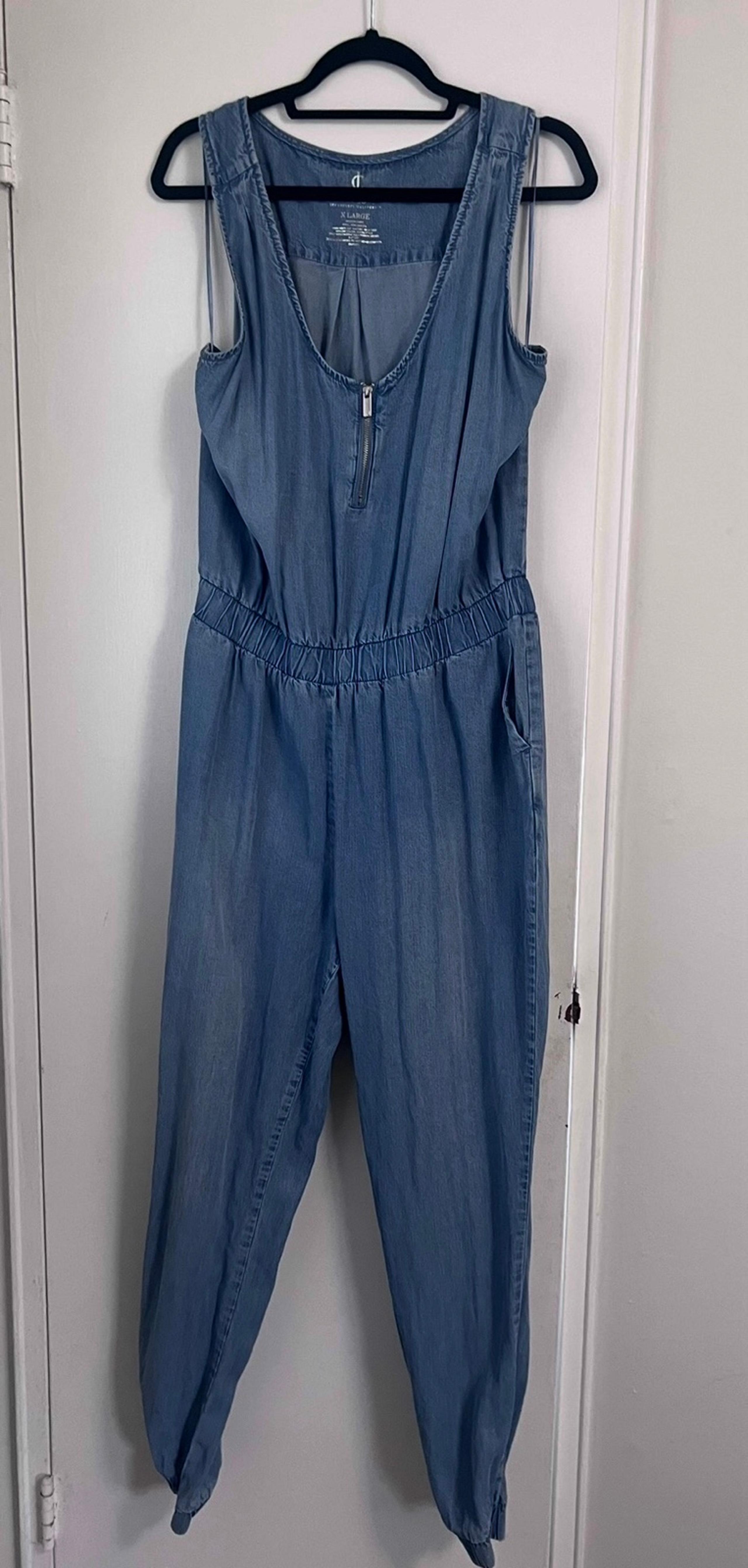 Juicy Couture Denim Sleeveless Jumpsuit/Jumper - Size XL