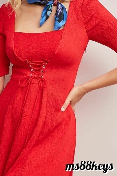 NWT 158 Anthropologie JULIET CORSETED DRESS by Maeve SZ 10