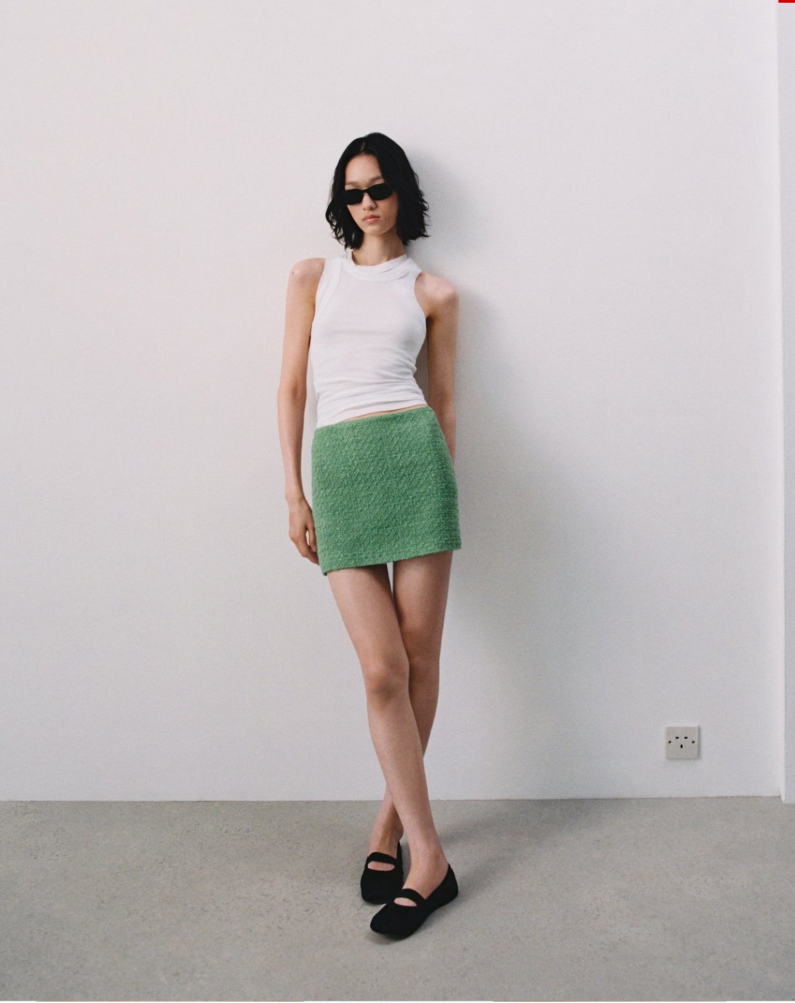 Tweed miniskirt . Size S. New. Retail 85
