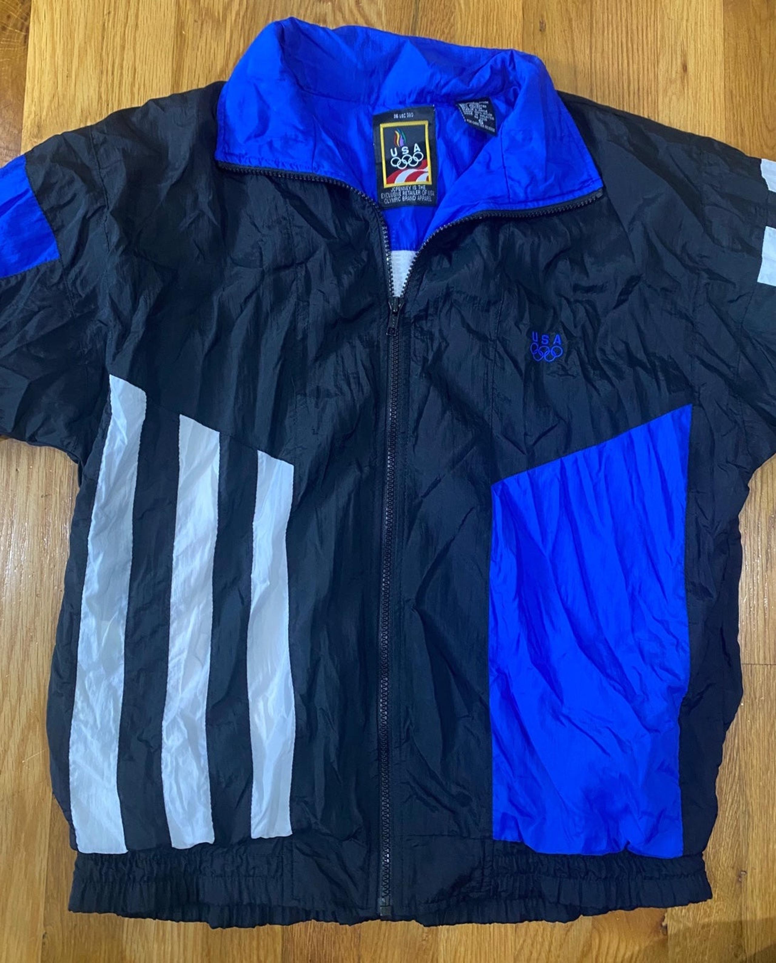 Vintage JC Penney USA Olympic Mens Track Jacket Windbreaker