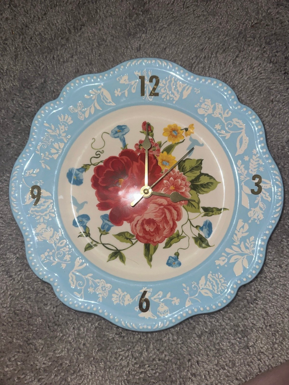Pioneer woman plate clock