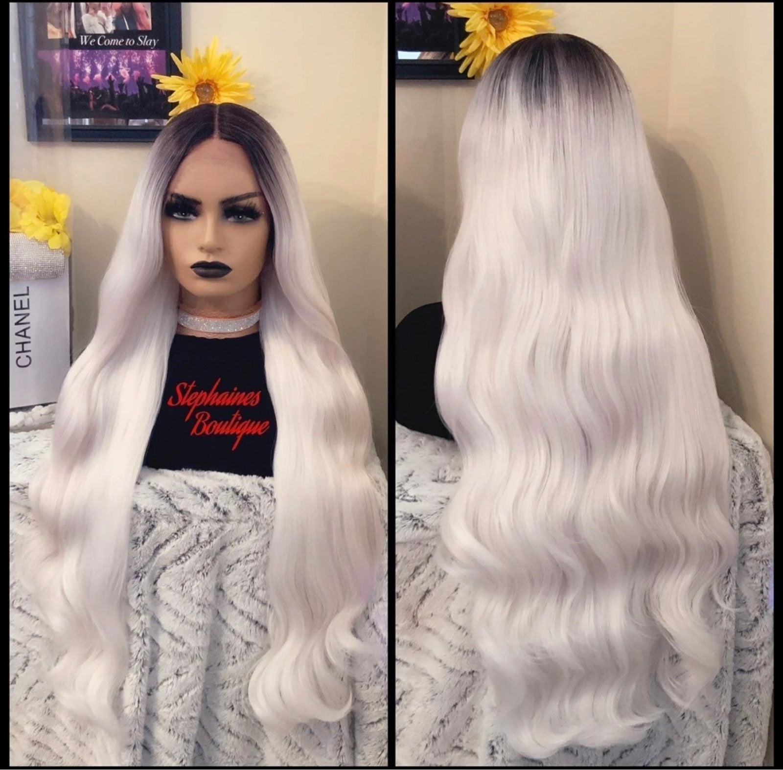 Human Hair blended lace front wig ❤️