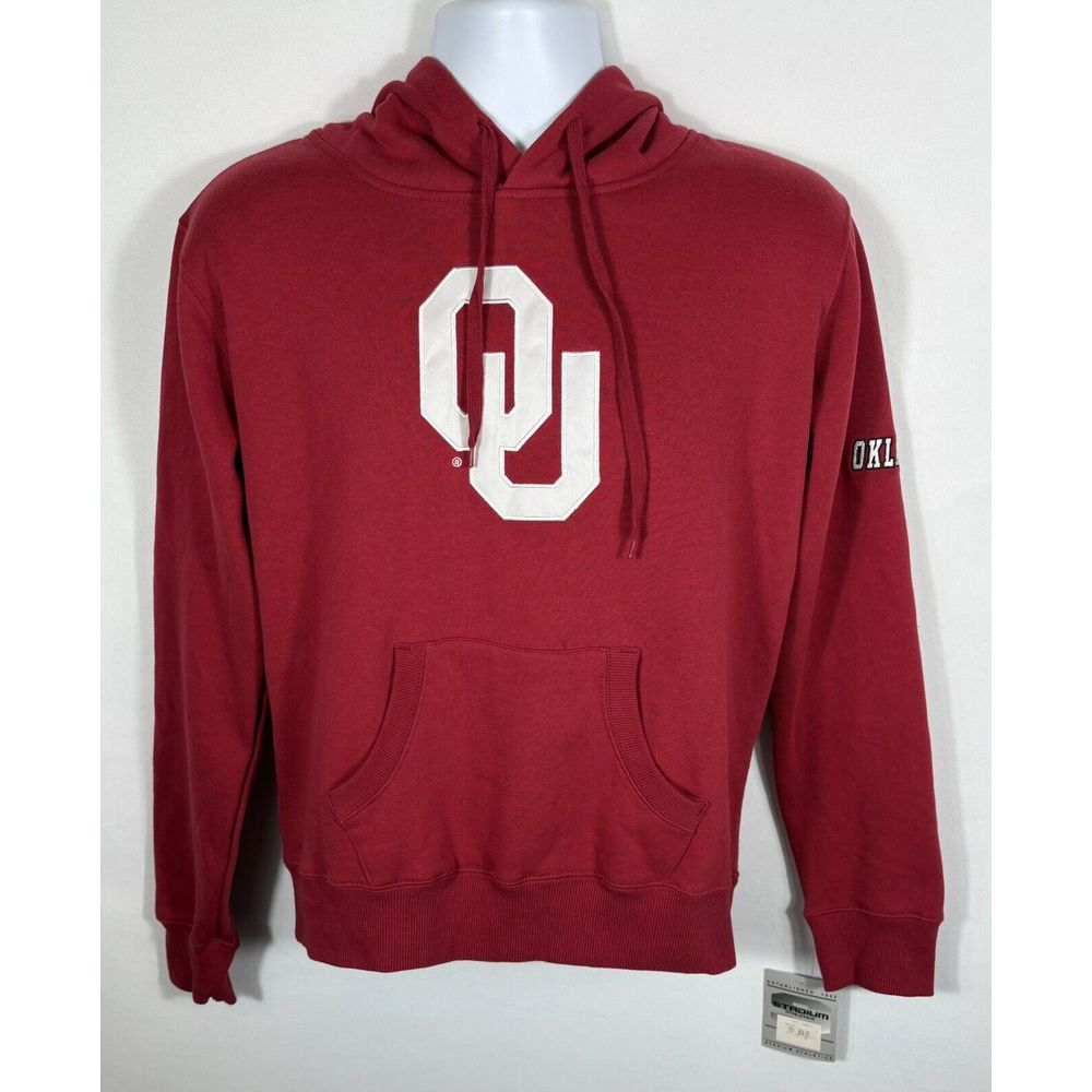 Stadium Athletics Oklahoma Sooners Hoodie Sweatshirt Crimson Red Mens Medium 452