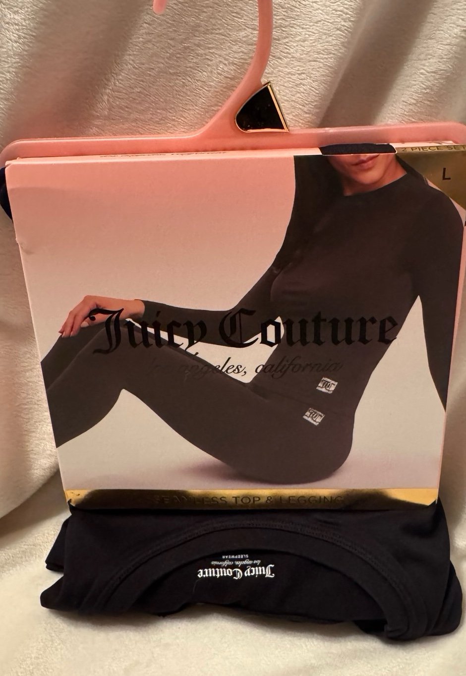 Adorable Juicy Couture Black Top & Legging Set