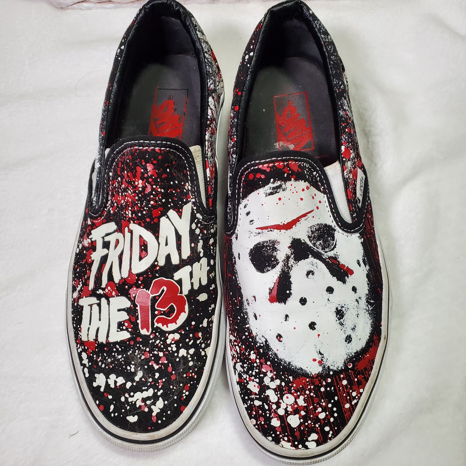 Vans House of Terror Friday the 13th Jason Voorhees Glow In The Dark 9 W 7.5 M