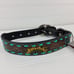 Myra Bag Hand Tooled Leather Western Painted Padded Dog Collar Size S