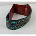 Myra Bag Hand Tooled Leather Western Painted Padded Dog Collar Size S