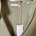 Women’s VINCE silk band collar V-neck long sleeve lightweight blouse
