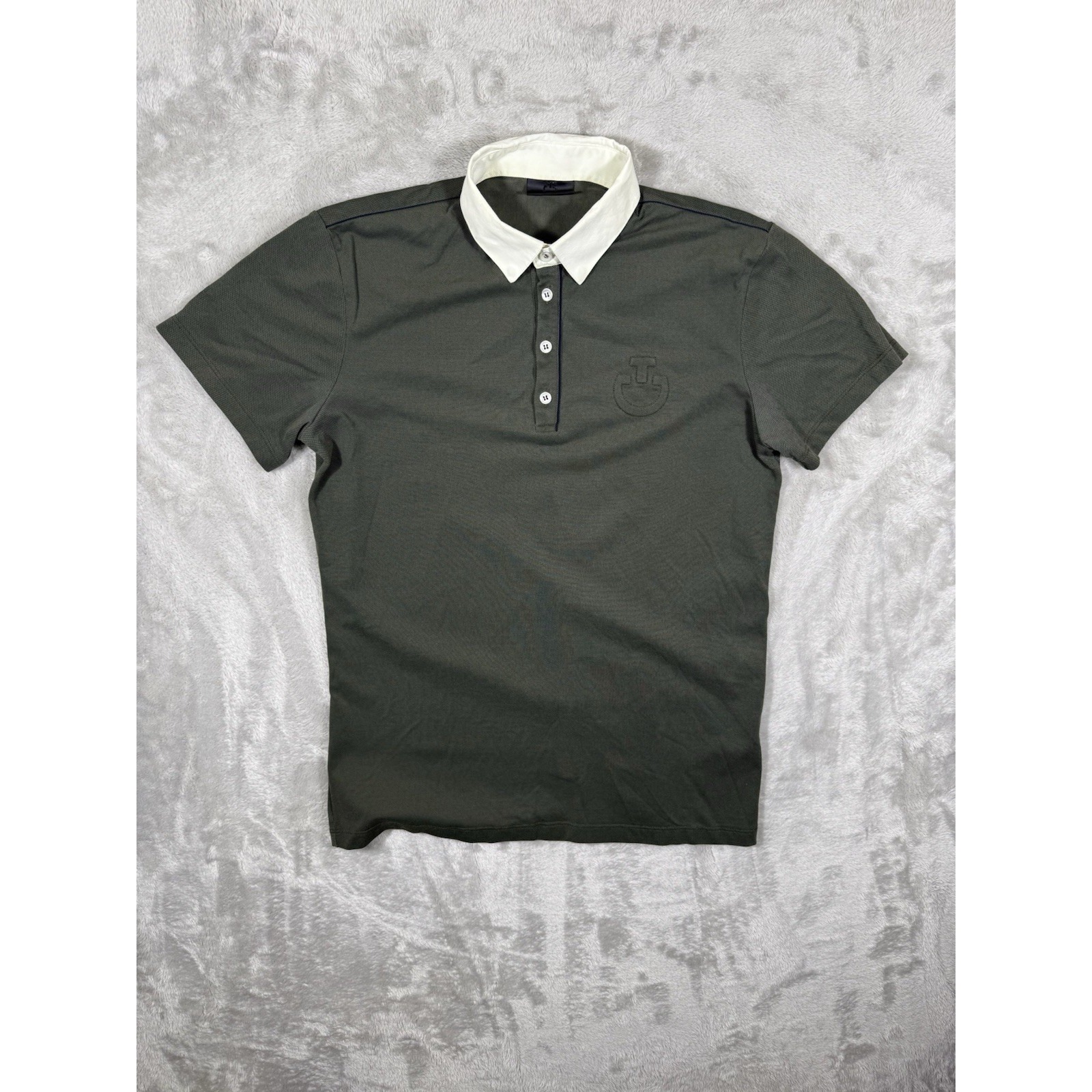 Cavalleria Toscana Mens Equestrian Polo Short Sleeve Size S Green Pre-owned