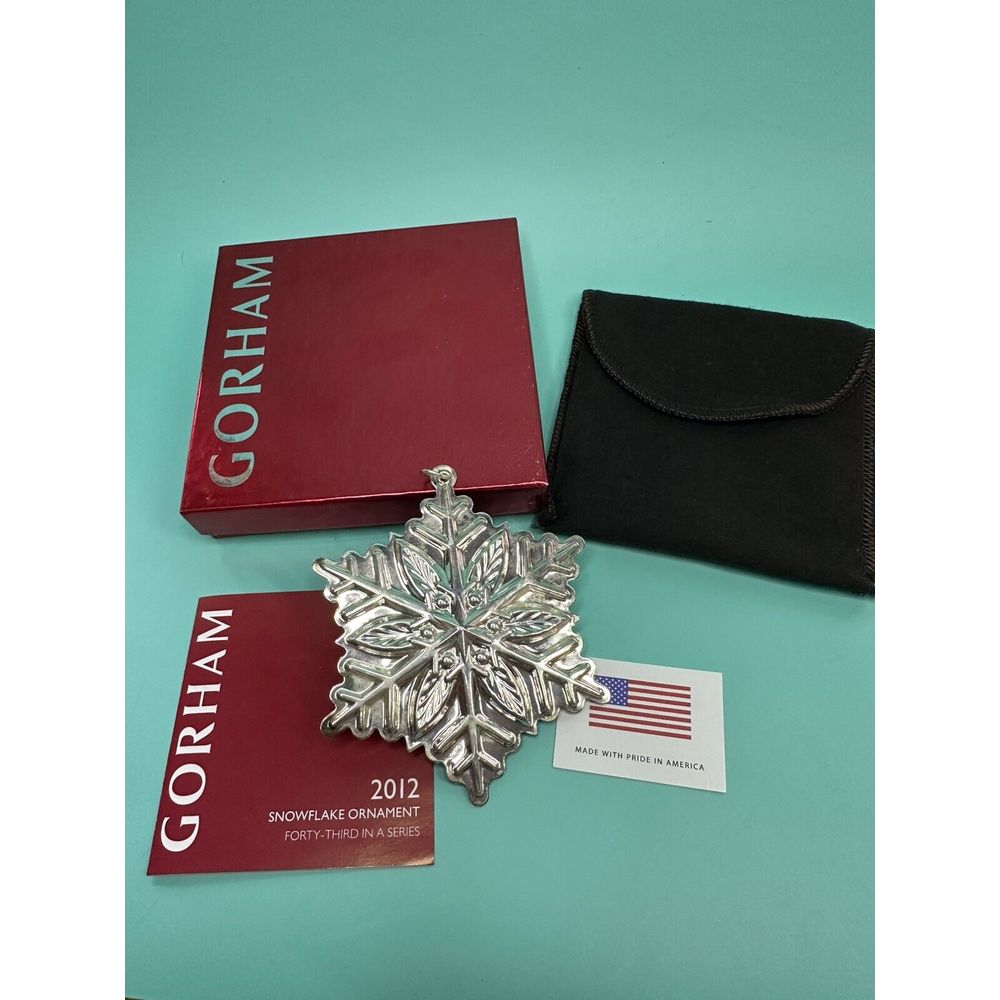 2012 Gorham Sterling Silver Snowflake Christmas Ornament
