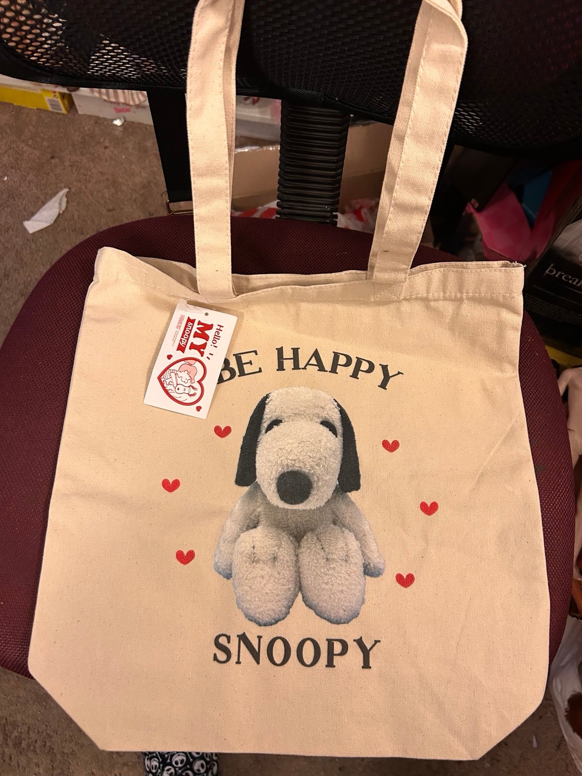 Tote Bag Snoopy collector from Japan love happy
