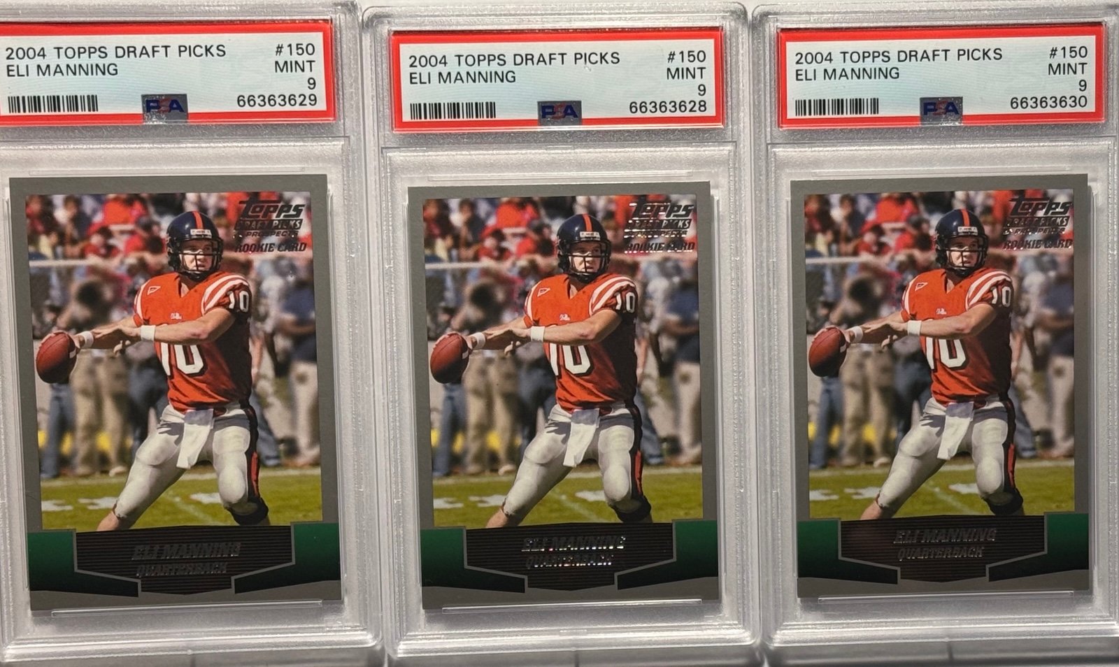 2004 TOPPS DRAFT PICKS & PROSPECTS #150 ELI MANNING ROOKIE RC PSA 9 LOT